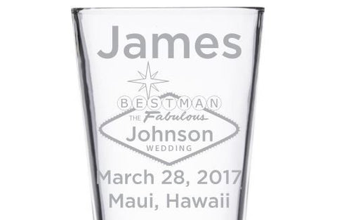 Beer Pint Glass - Fabulous Wedding Party